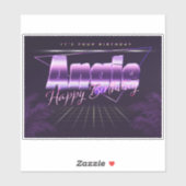 Sticker Angie Nom Prénom lila retro Broer (Feuille)