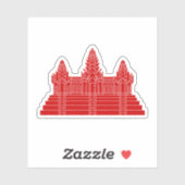Sticker Angkor Vat Ver.2.0. Temple khmer (Feuille)