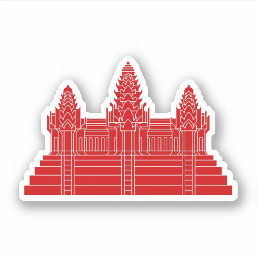 Sticker Angkor Vat Ver.2.0. Temple khmer (Devant)
