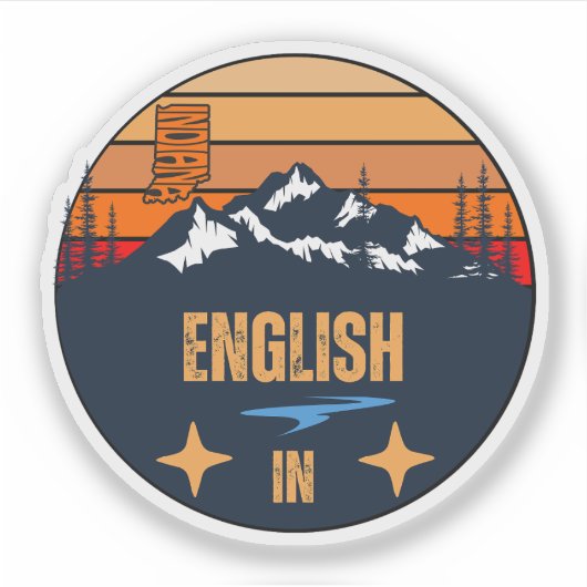 Sticker Anglais, Indiana (Devant)