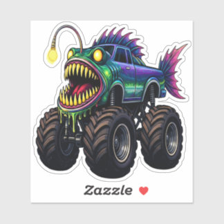 Sticker Anglerfish Monster Truck