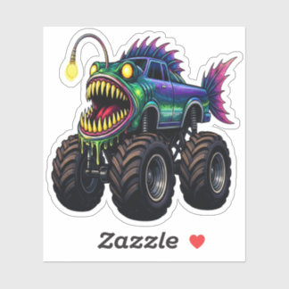 Sticker Anglerfish Monster Truck
