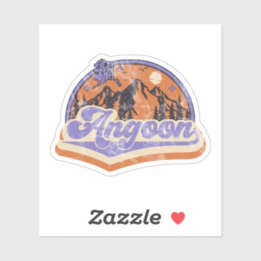 Sticker Angoon, Alaska (Feuille)