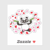 Sticker Angry Face Panda filmer des amours (Feuille)
