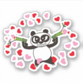 Sticker Angry Face Panda filmer des amours (Devant)