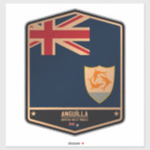 Sticker Anguilla (Feuille)