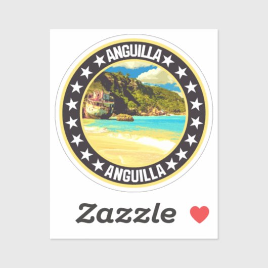 Sticker Anguilla (Feuille)