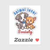 Sticker Animal lover society for animal lover (Feuille)