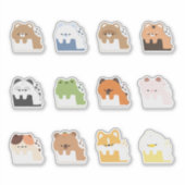 Sticker animal mignon et fatigué (Devant)