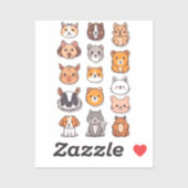 Sticker Animal Pals de charme (Feuille)