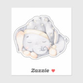 Sticker animal petit éléphant mignon (Feuille)