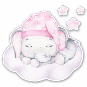 Sticker animal petit éléphant mignon
