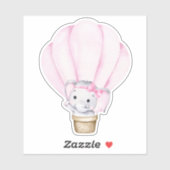 Sticker animal petit éléphant mignon (Feuille)