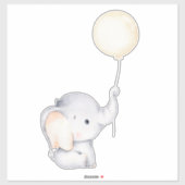 Sticker animal petit éléphant mignon (Feuille)