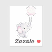 Sticker animal petit éléphant mignon (Feuille)