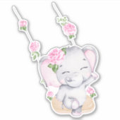 Sticker animal petit éléphant mignon (Devant)