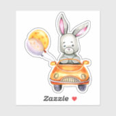 Sticker animal petit lapin mignon (Feuille)
