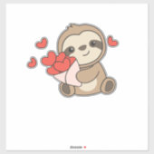 Sticker Animal préféré de Sloth Cute (Feuille)