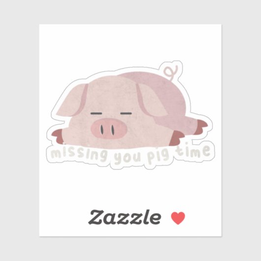 Sticker Animal Pun : Vous Manquez Du Temps De Cochon (Feuille)