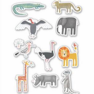 Sticker Animal Safari de la faune africaine