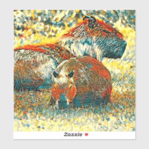 Sticker AnimalArt_Capybara_004