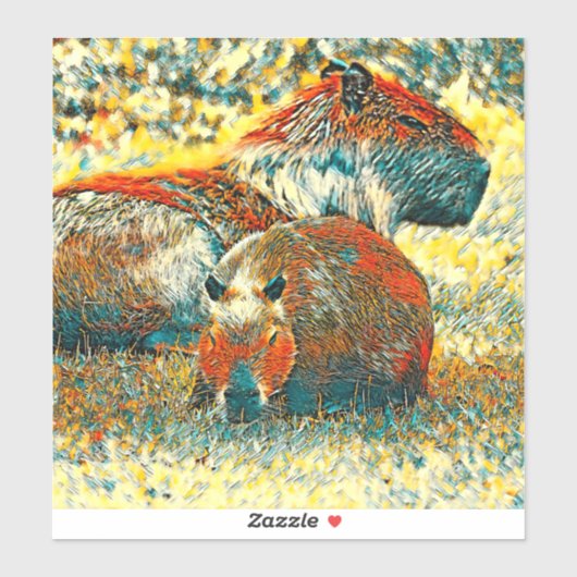 Sticker AnimalArt_Capybara_004 (Feuille)