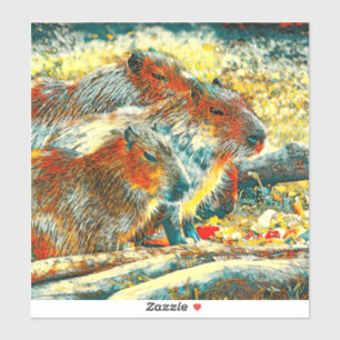 Sticker AnimalArt_Capybara_005