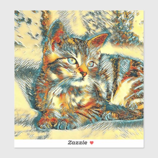 Sticker AnimalArt_Cat_015 (Feuille)