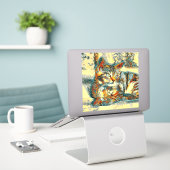 Sticker AnimalArt_Cat_015 (Ordinateur portable sur le bureau)