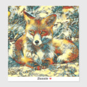 Sticker AnimalArt_Fox_003 (Feuille)