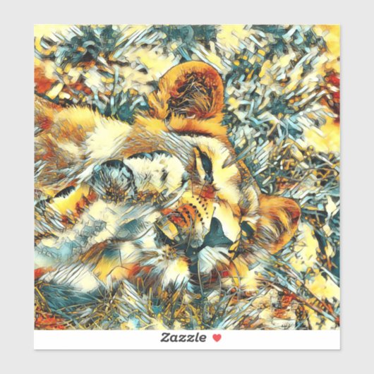 Sticker AnimalArt_Lion_008 (Feuille)
