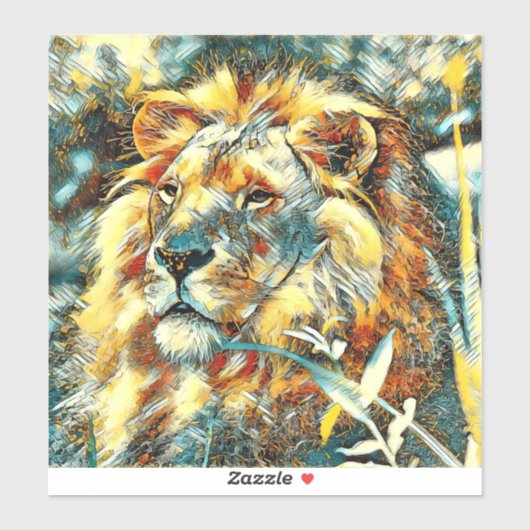 Sticker AnimalArt_Lion_009 (Feuille)