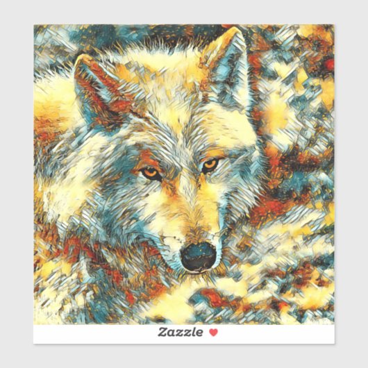 Sticker AnimalArt_Wolf_003 (Feuille)