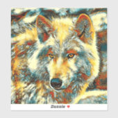 Sticker AnimalArt_Wolf_004 (Feuille)