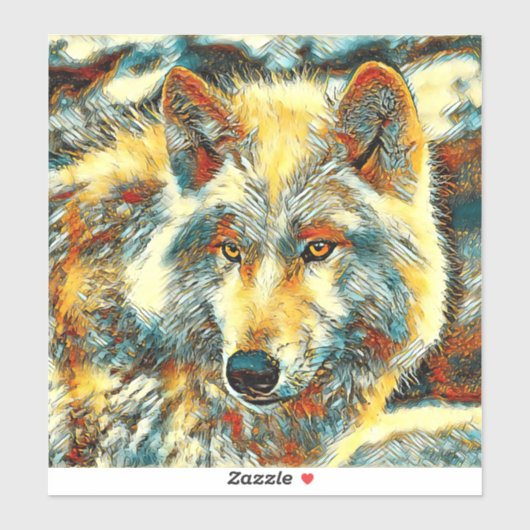Sticker AnimalArt_Wolf_004 (Feuille)