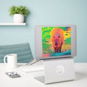 Sticker AnimalColor_Capybara_011 (Ordinateur portable sur le bureau)