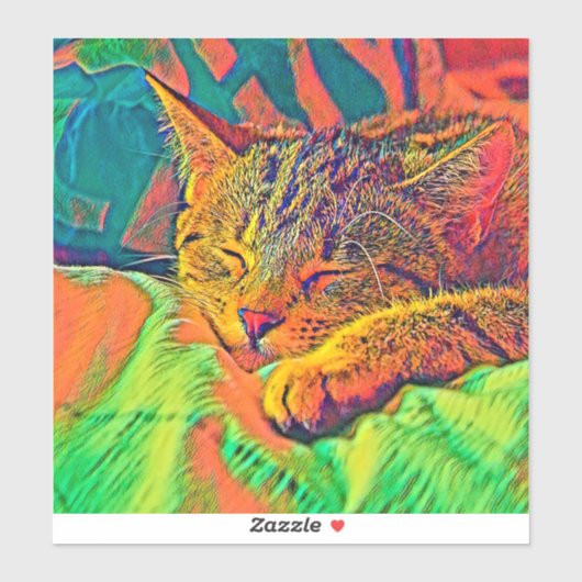 Sticker AnimalColor_Cat_07 (Feuille)