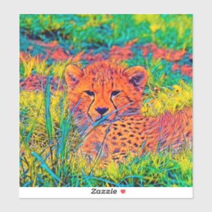 Sticker AnimalColor_Cheetah_017