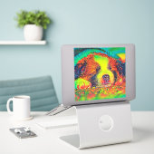 Sticker AnimalColor_Dog_017 (Ordinateur portable sur le bureau)