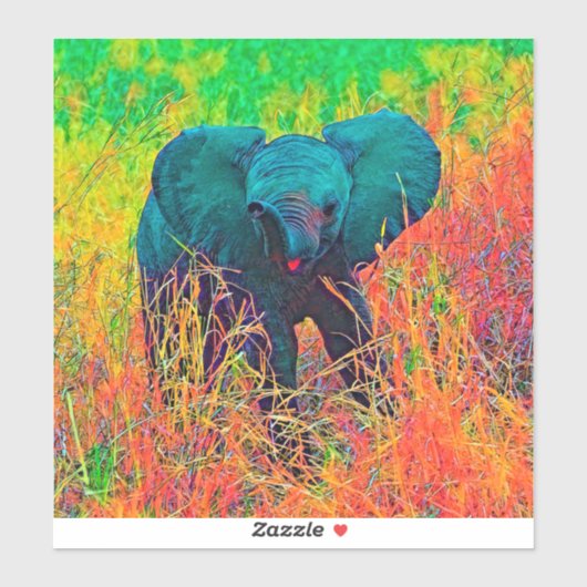Sticker AnimalColor_Elephant_002 (Feuille)
