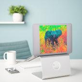 Sticker AnimalColor_Elephant_002 (Ordinateur portable sur le bureau)