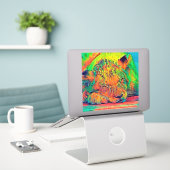 Sticker AnimalColor_Lion_002 (Ordinateur portable sur le bureau)
