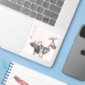 Sticker Animale anime style 8 (Ordinateur portable avec iPhone)