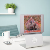 Sticker AnimalMix_Capybara_003 (Ordinateur portable sur le bureau)