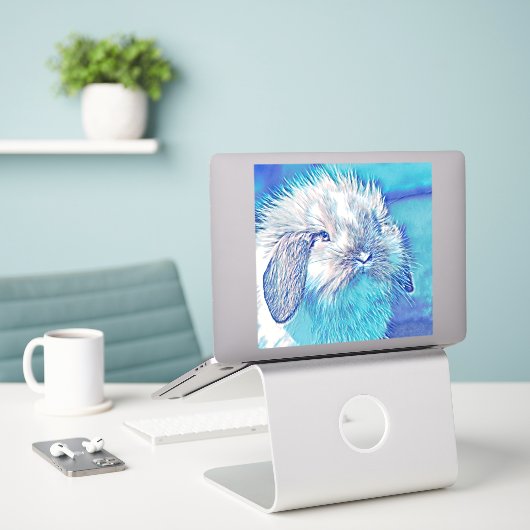 Sticker AnimalMix_Rabbit_07 (Ordinateur portable sur le bureau)