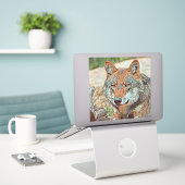 Sticker AnimalMix_Wolf_003 (Ordinateur portable sur le bureau)
