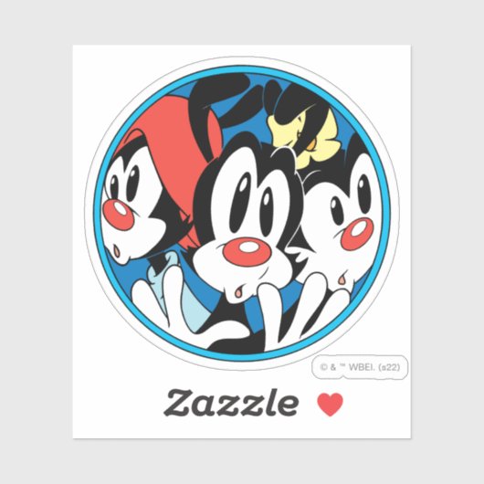 Sticker Animaniacs | Warner Siblings Circle Graphic (Feuille)