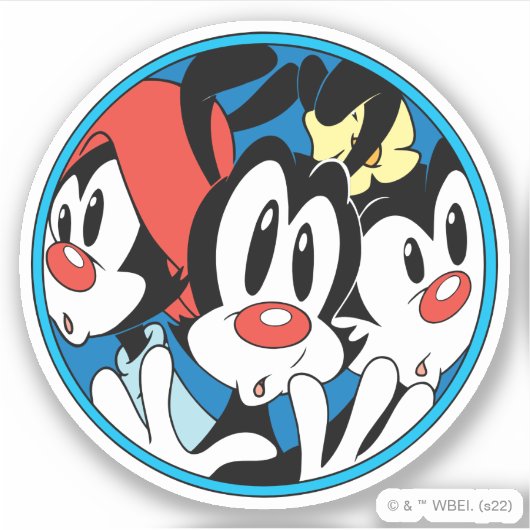 Sticker Animaniacs | Warner Siblings Circle Graphic (Devant)