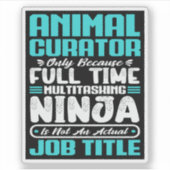 Sticker Animateur Titre du travail Profession Compétences (Devant)
