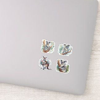 Sticker Animaux australiens Koalas et un Kangourou